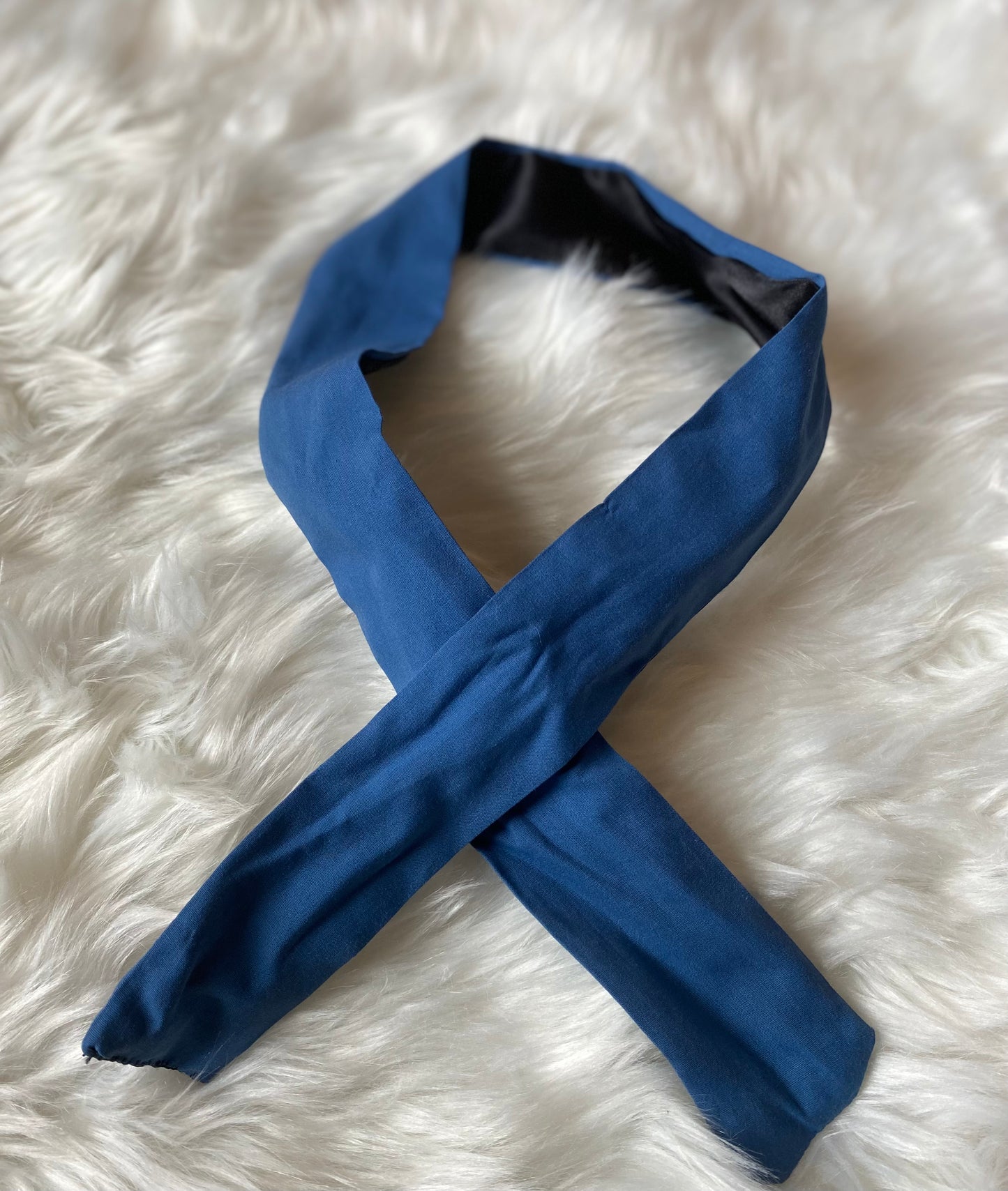 Blues- Bendable Satin Lined Headband