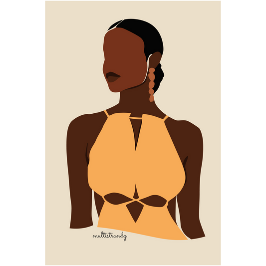 Prestige-Black Woman Natural Hair Art | Giclee Art Prints | Abstract Black Woman Art | Modern Art