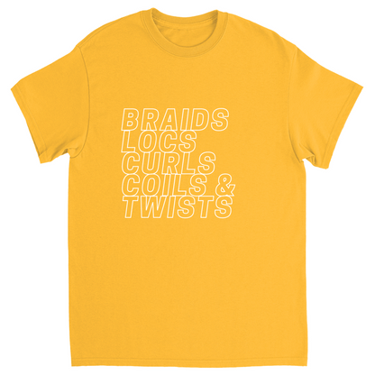 Braids, Locs, Curls, Coils & Twists Graphic Tee