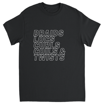 Braids, Locs, Curls, Coils & Twists Graphic Tee