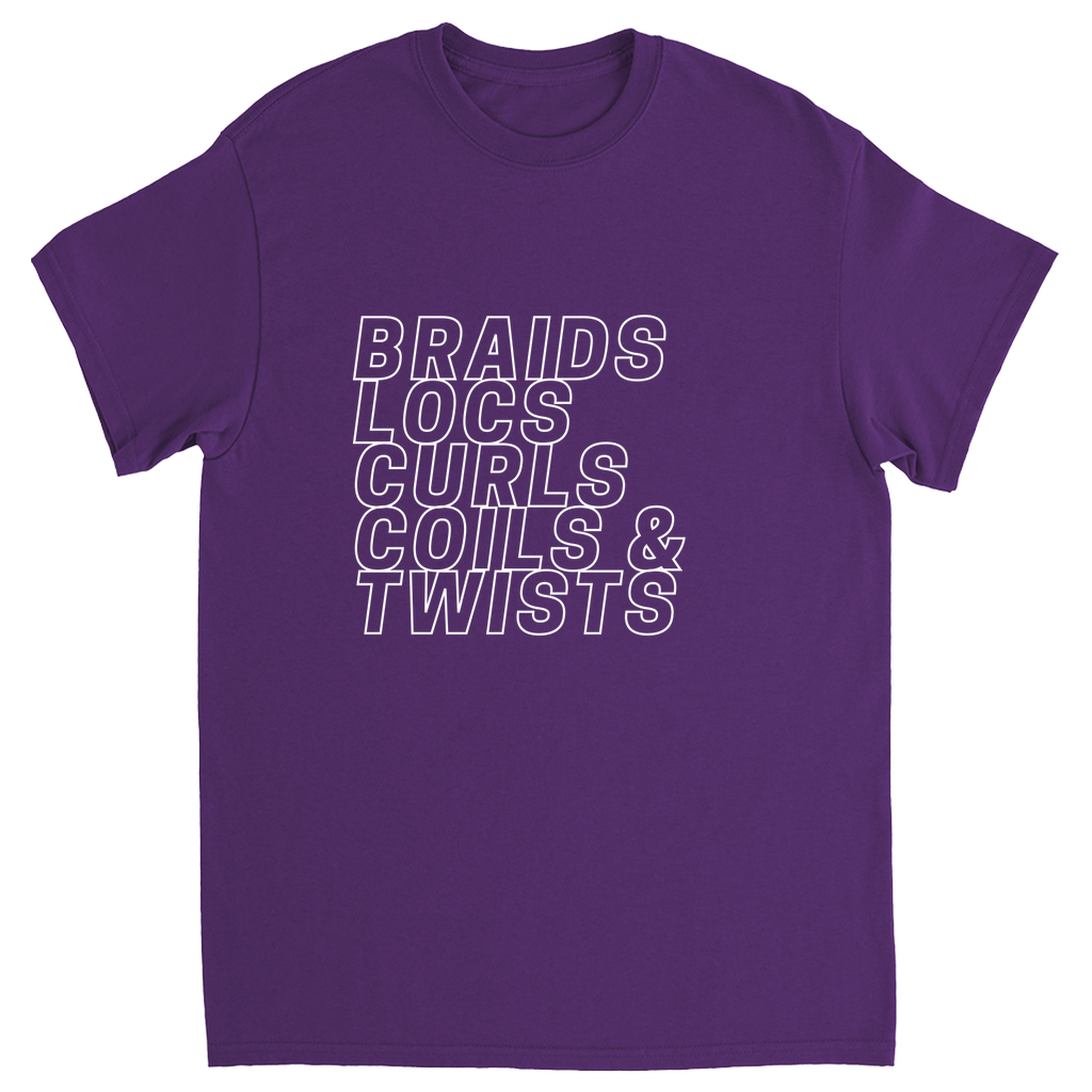 Braids, Locs, Curls, Coils & Twists Graphic Tee