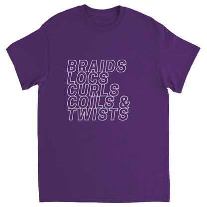 Braids, Locs, Curls, Coils & Twists Graphic Tee