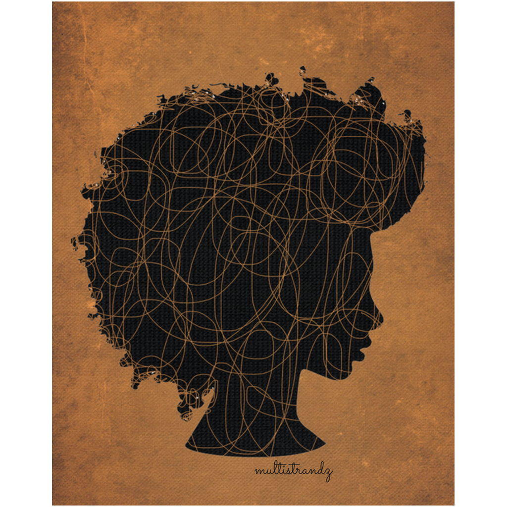 Afro Woman Natural Hair Art | Giclee Art Prints | Abstract Black Woman Art | Modern Art