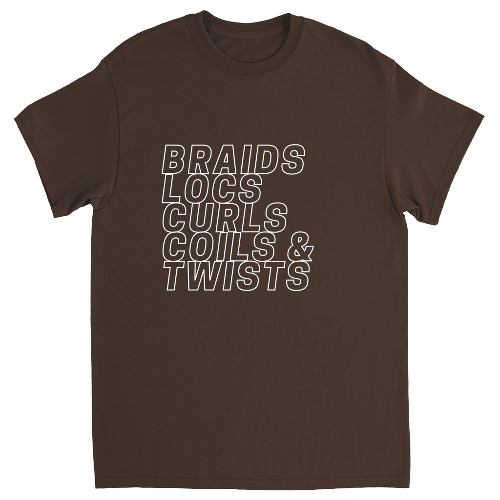 Braids, Locs, Curls, Coils & Twists Graphic Tee