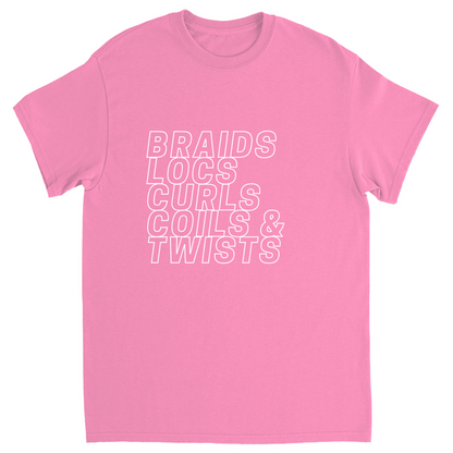 Braids, Locs, Curls, Coils & Twists Graphic Tee