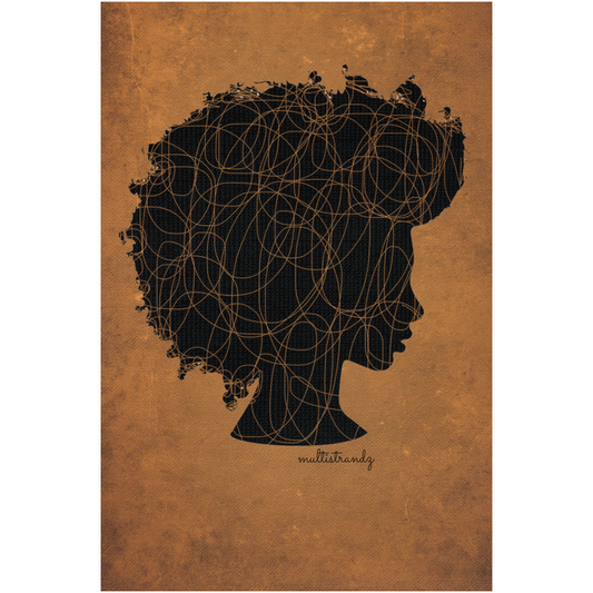 Afro Woman Natural Hair Art | Giclee Art Prints | Abstract Black Woman Art | Modern Art