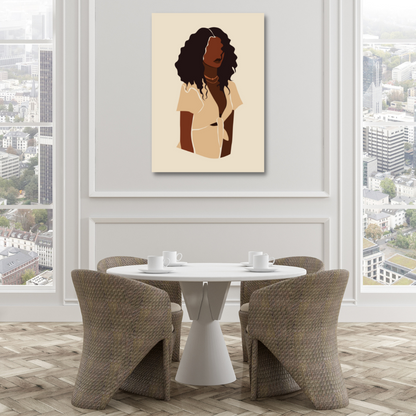 Abstract Modern Art | Giclee Art Prints | Natural Hair Woman