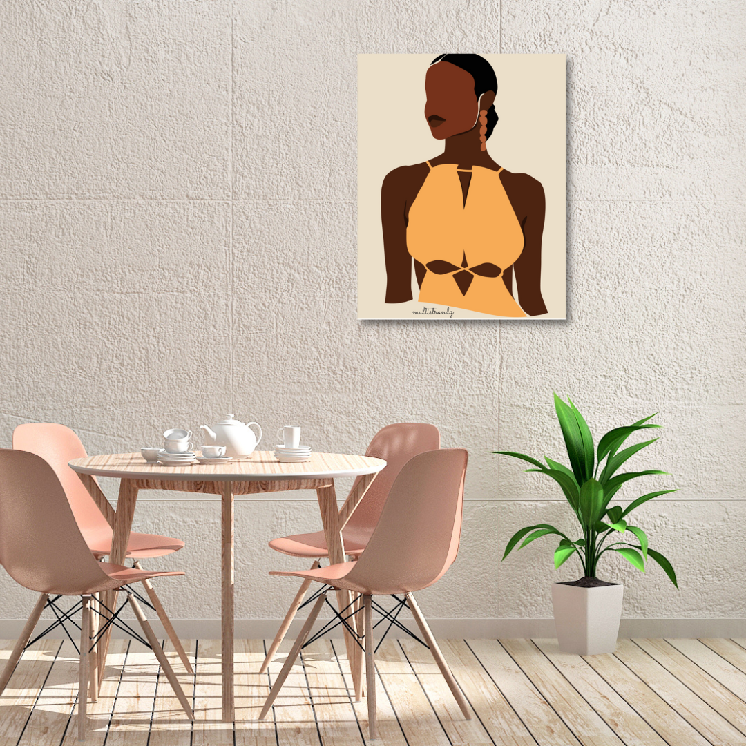 Prestige-Black Woman Natural Hair Art | Giclee Art Prints | Abstract Black Woman Art | Modern Art