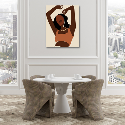 Celebrated-Black Woman Natural Hair Art | Giclee Art Prints | Abstract Black Woman Art | Modern Art